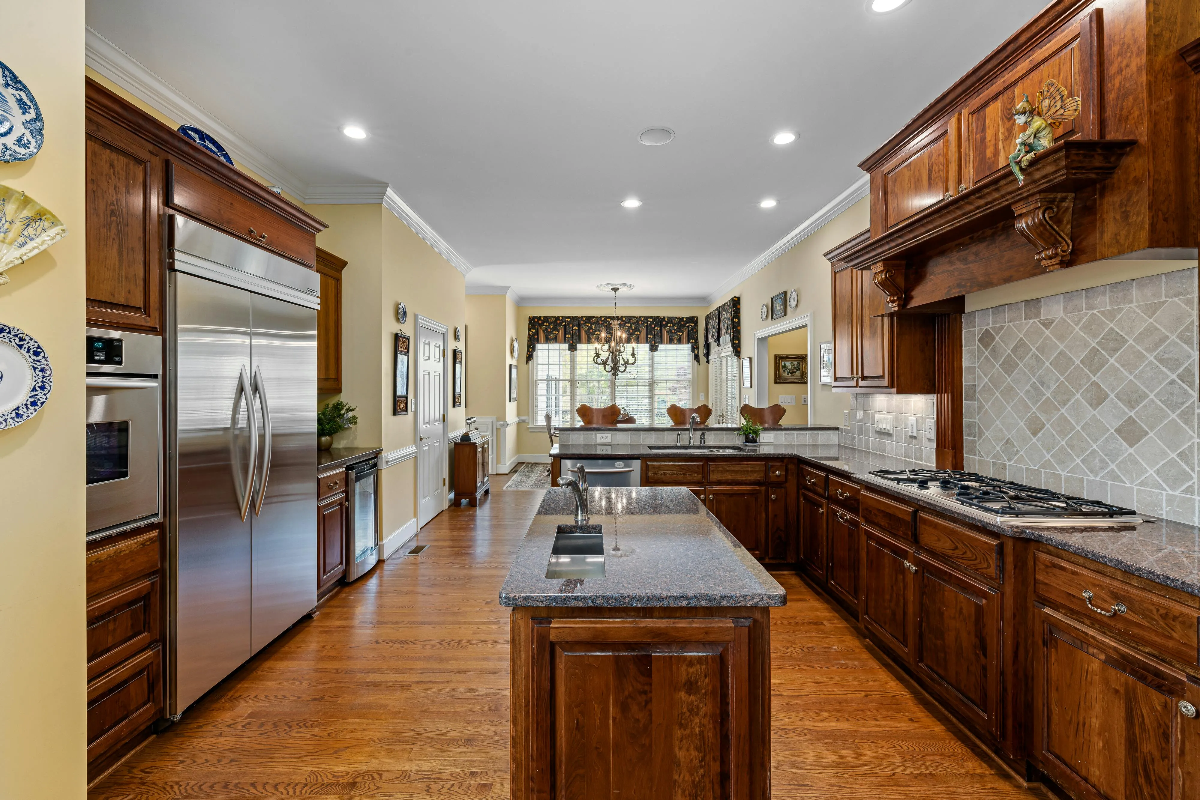 Open kitchen connected to living space